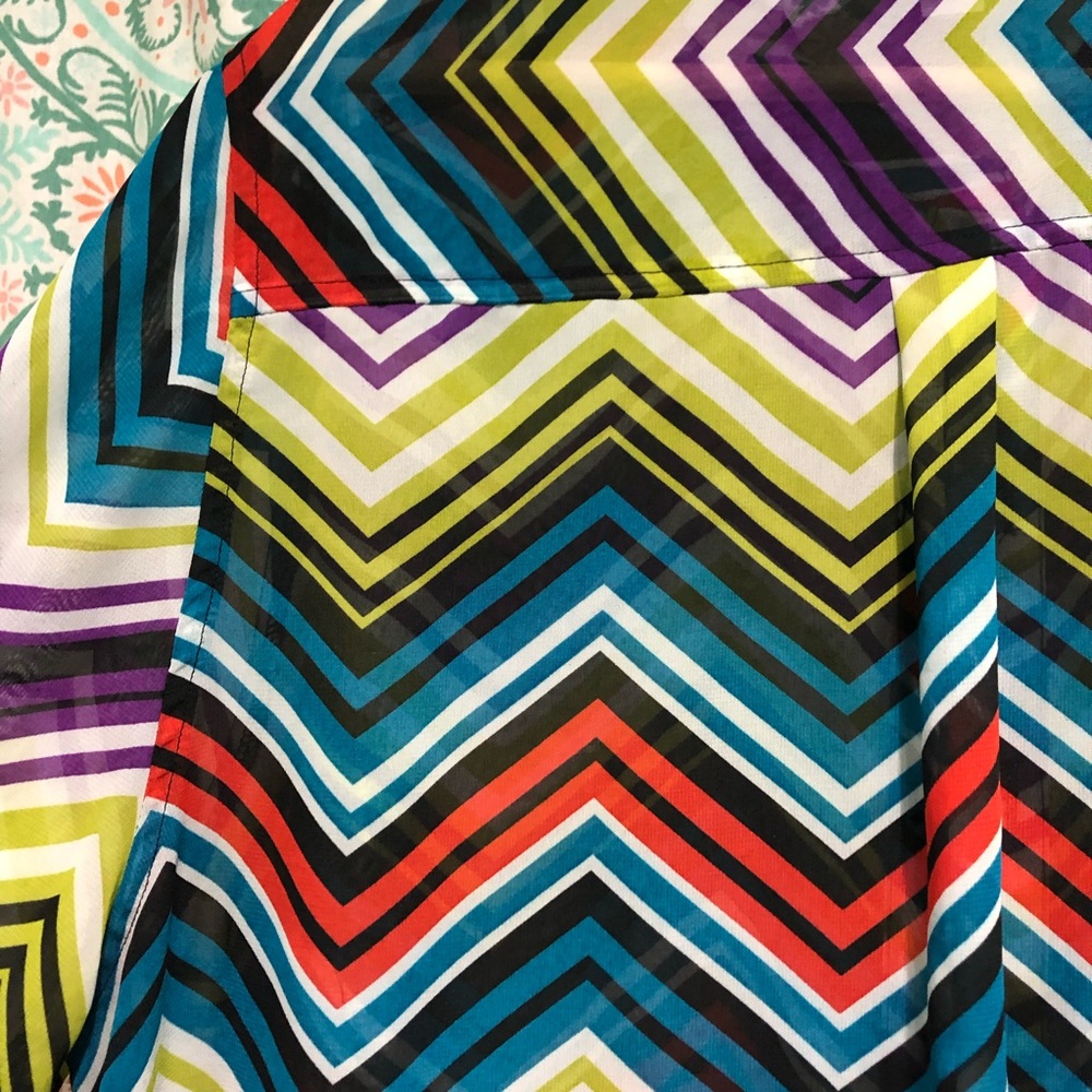 Lane Bryant Multi Stripe Button Down - image 8